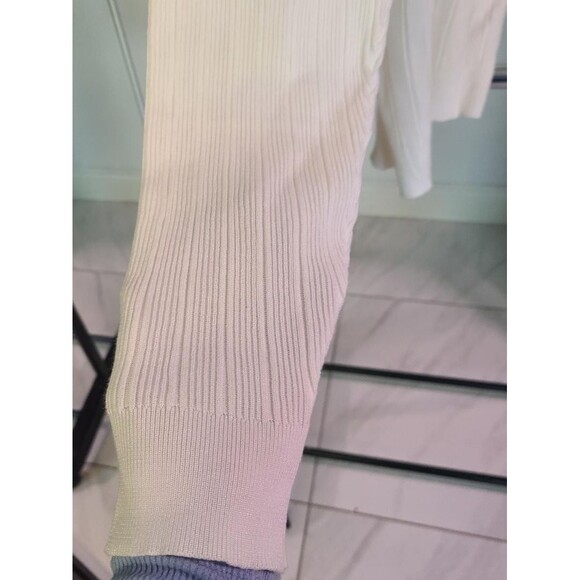 Coofandy Men White Ribbed Turtleneck Sweater Size XL - Picture 5 of 6